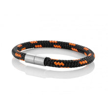 Lade das Bild in den Galerie-Viewer, SEGELTAU ARMBAND &quot;SCHWARZ-ORANGE&quot; 6MM
