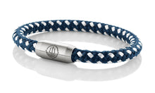 Lade das Bild in den Galerie-Viewer, SEGELTAU ARMBAND “HIDDENSEE” NAVY-BLAU-WEISS 6MM
