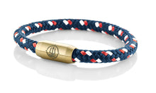 Lade das Bild in den Galerie-Viewer, SEGELTAU ARMBAND “HIDDENSEE” NAVY BLAU-ROT-WEISS 6MM
